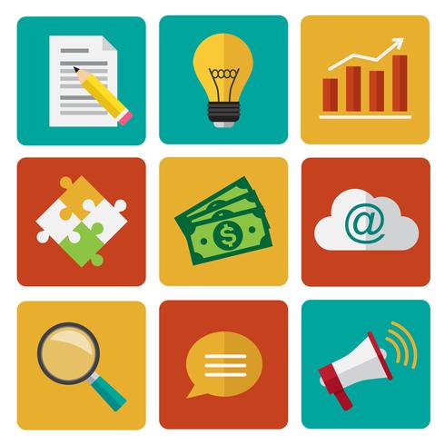 Marketing icons vector