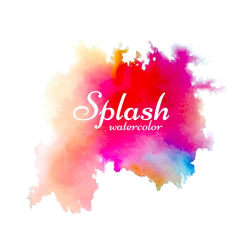 Abstract colorful watercolor splash design vector
