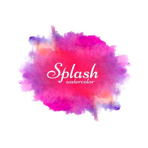 Modern watercolor splash bright colorful design vector