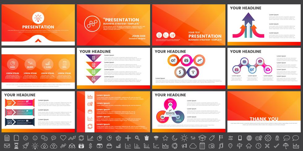 Modern Elements of infographics for presentations templates for banner vector