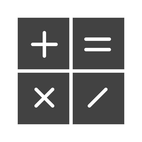 Calculator glyph black icon vector