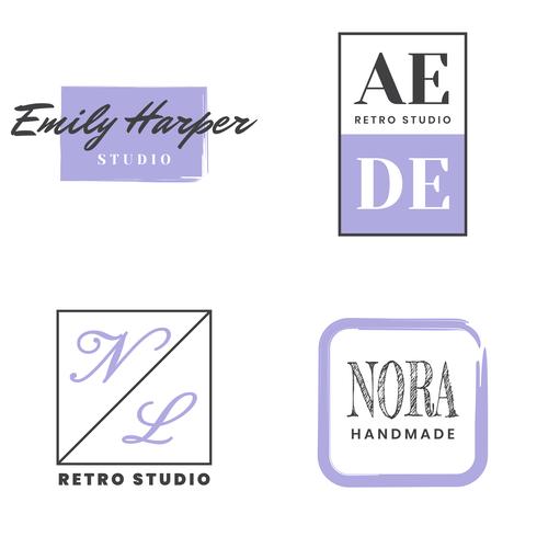 Feminine Vintage Retro Vector Logo