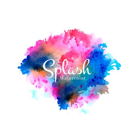 Colorful watercolor splash design background vector