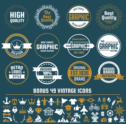 Vintage Retro Vector Logo para banner