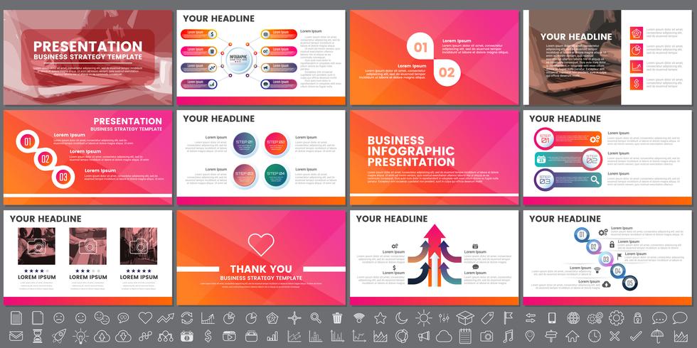 Elementos modernos de infografías para plantillas de presentaciones para banner. vector