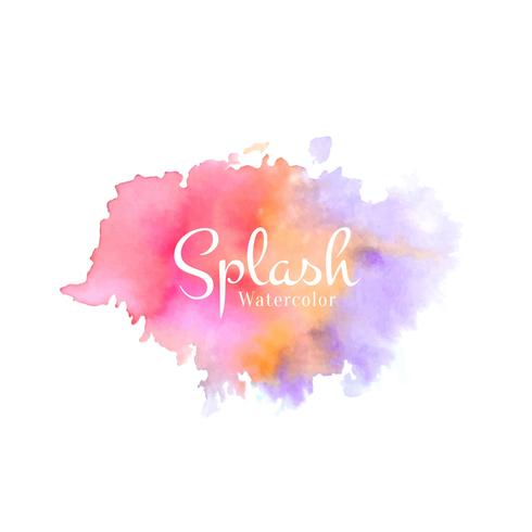 Abstract watercolor colorful splash design vector