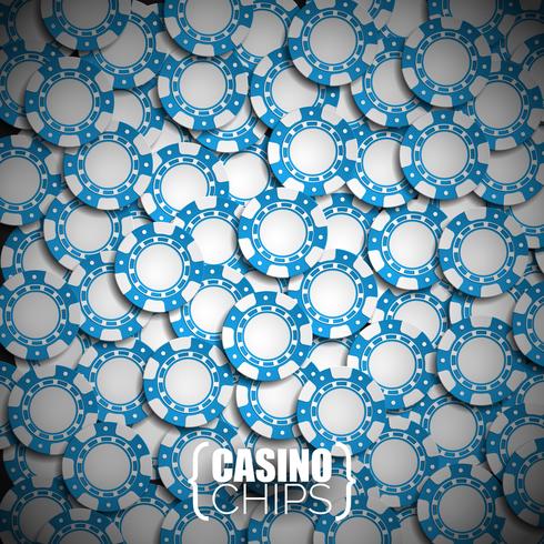 Vector illustration on a casino theme with blue playing chips.