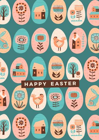 Happy Easter. Vector template