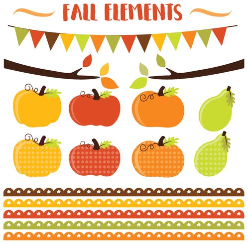 Fall Pumpkins vector