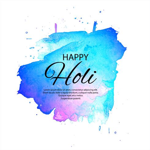 Beautiful Happy Holi Indian spring festival of colors background  vector