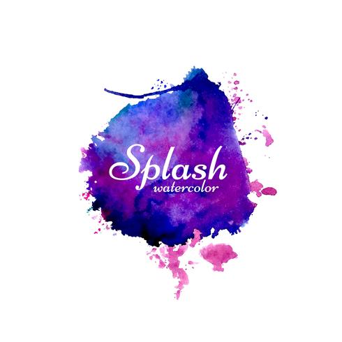 Abstract colorful watercolor splash design vector