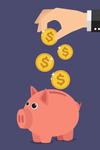 Piggy bank vector