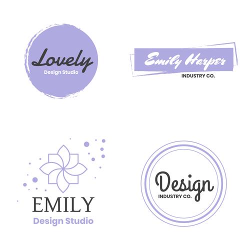 Logo Vector Retro Vintage femenino