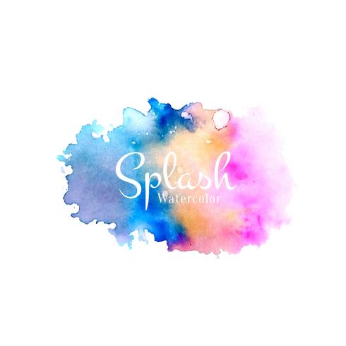 Abstract watercolor colorful splash design vector