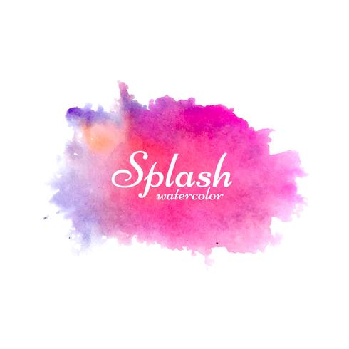 Dibujado a mano acuarela splash diseño de fondo vector