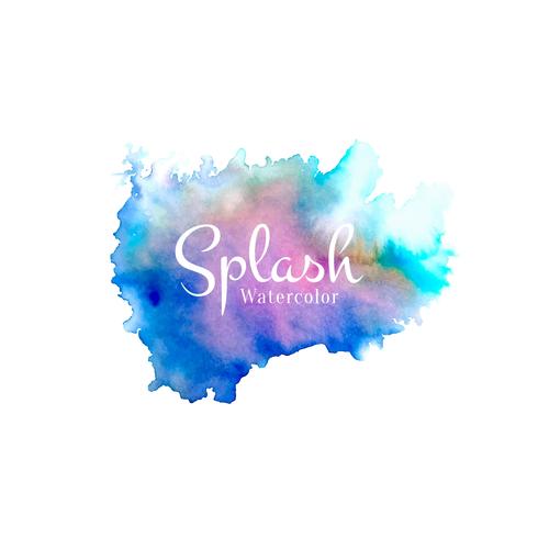 Abstract watercolor colorful splash design vector