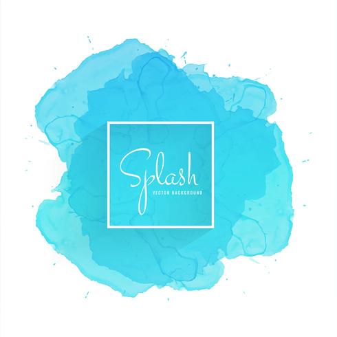 Splash blue watercolor background vector