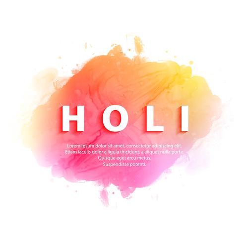 Feliz Holi Indian festival de primavera de colores de fondo vector