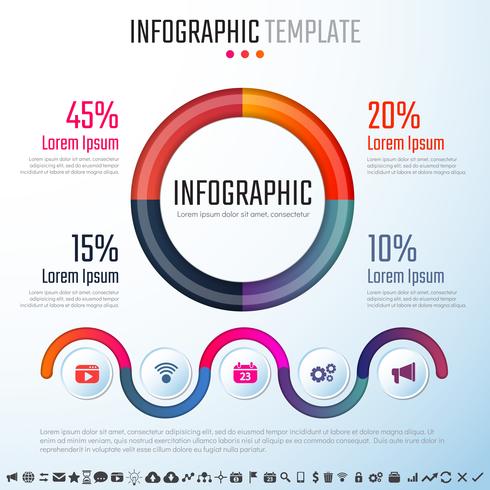 Plantilla de diseño de infografías vector