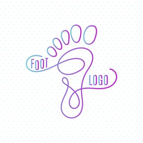 Icono de signo de huella humana. Símbolo de los pies descalzos. Silueta del pie vector