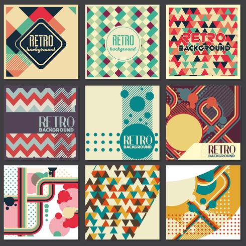 Old retro Vintage style background Design Template vector