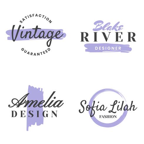 Logo Vector Retro Vintage femenino