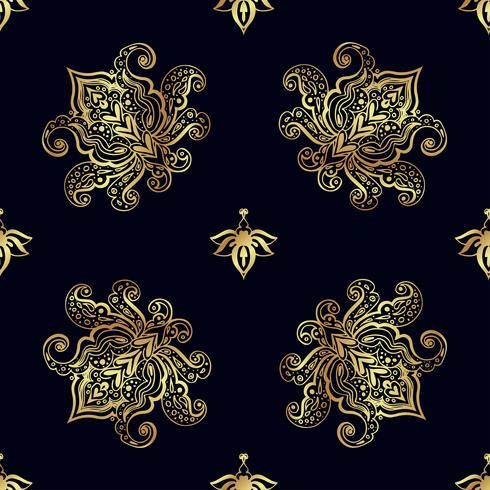 Seamless patterns of Russian motives of northern painting vector