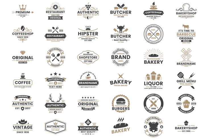 Vintage Retro Vector Logo for banner