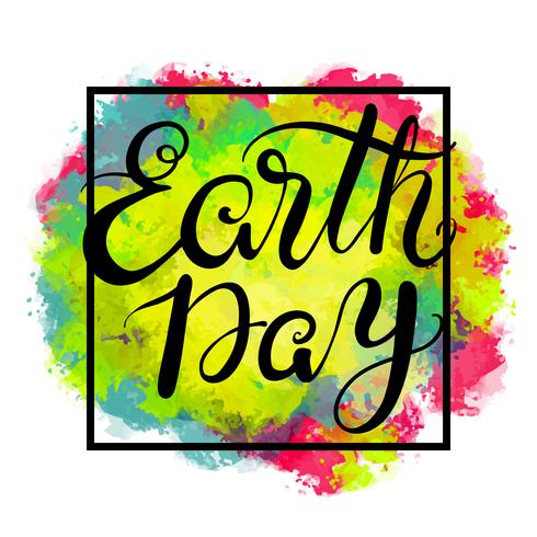 The phrase earth Day. Lettering vector