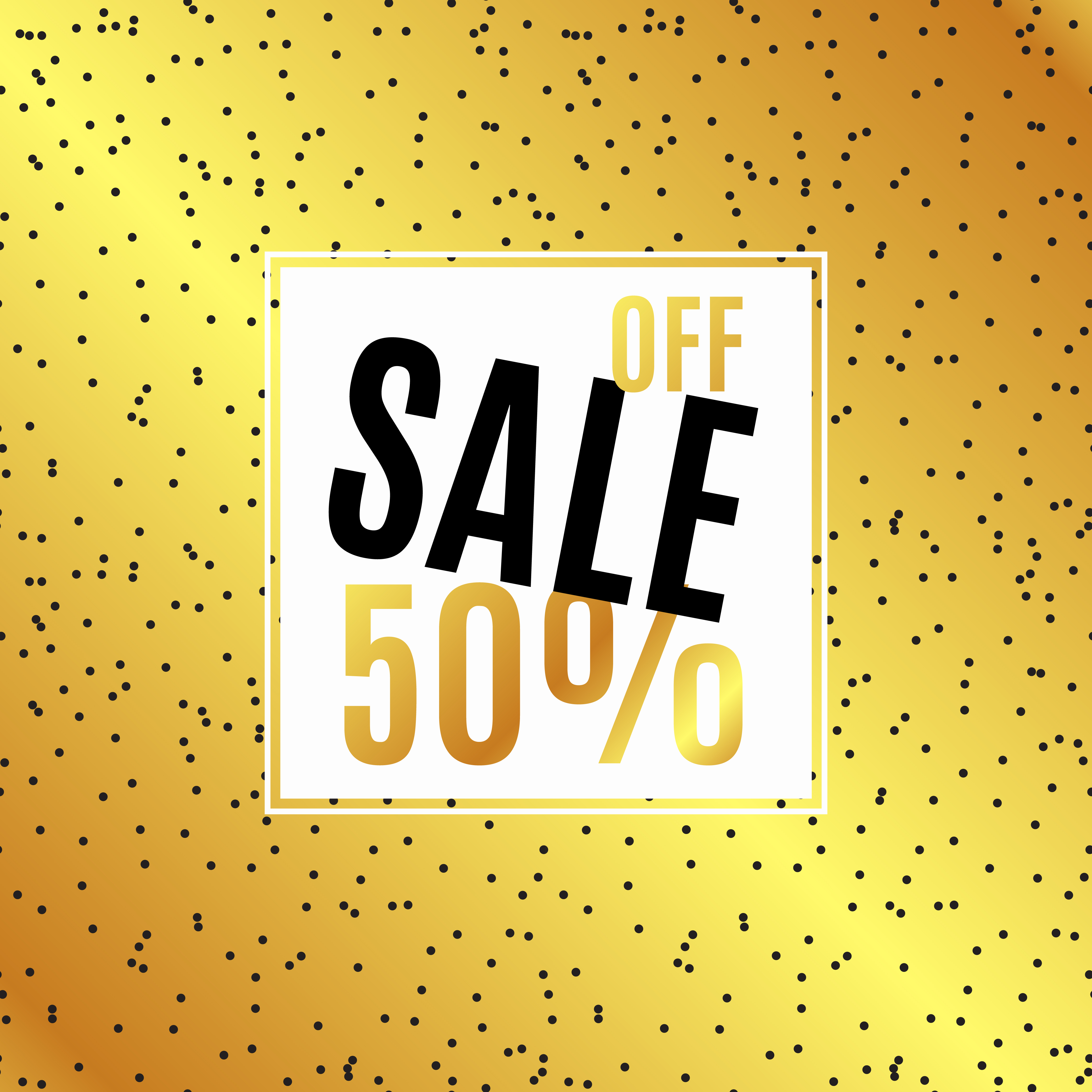 Gold Banner Sale, 50 discount. 340431 Vector Art at Vecteezy