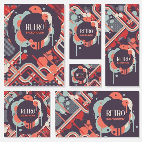 Old retro Vintage style background Design Template vector