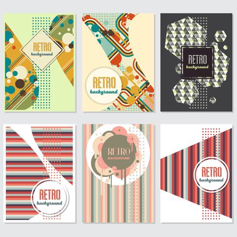 Old retro Vintage style background Design Template vector