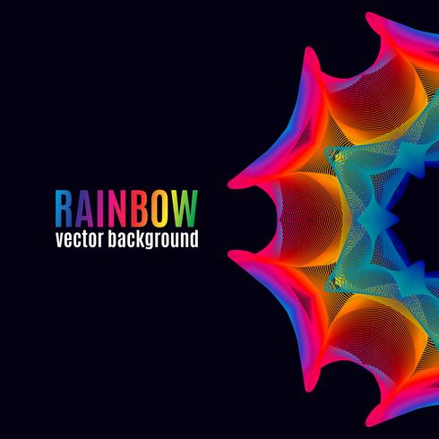 Fondo de líneas de arco iris vector