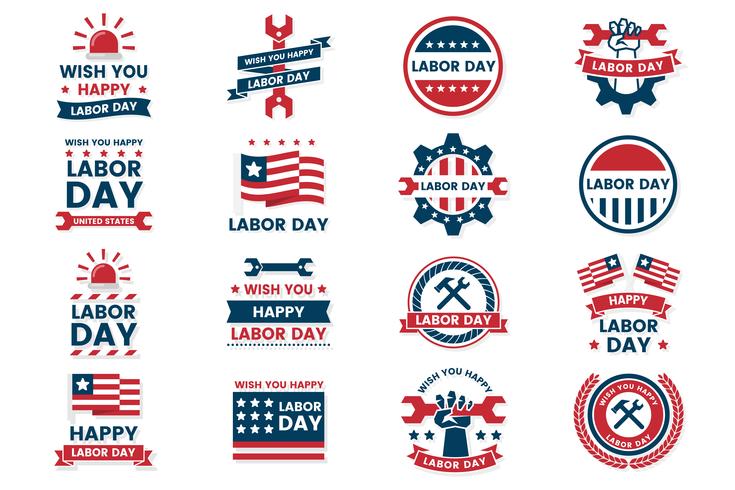 Labor Day Vector label for banner