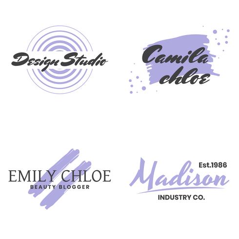 Feminine Vintage Retro Vector Logo