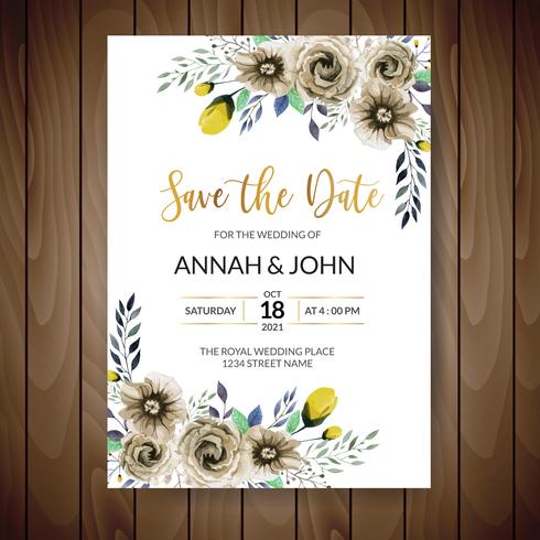 Wedding Invitation Card vector