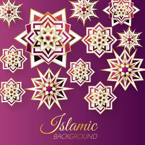 islamic background template Vector