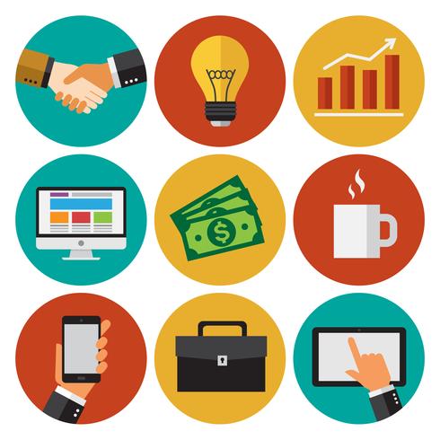 Business icons vector