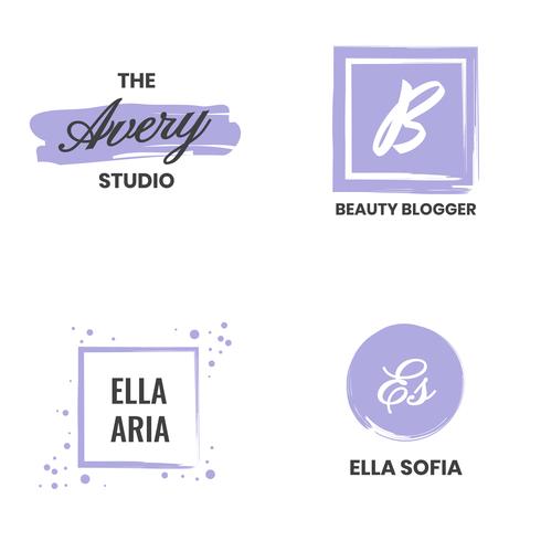 Feminine Vintage Retro Vector Logo