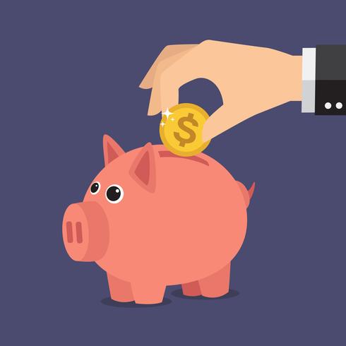 Piggy bank vector