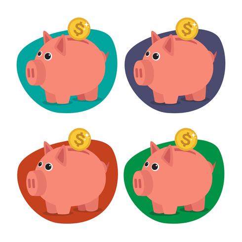 Piggy bank vector