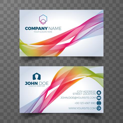 Vector modern business card design template on clean backgound.