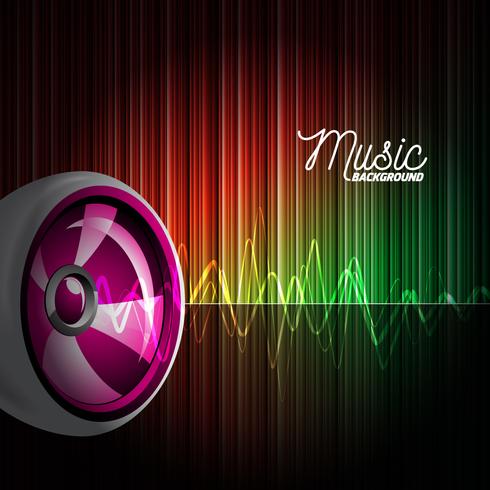 Abstract vector shiny background with speaker.