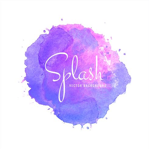 Colorful abstract watercolor texture stain with splash vector