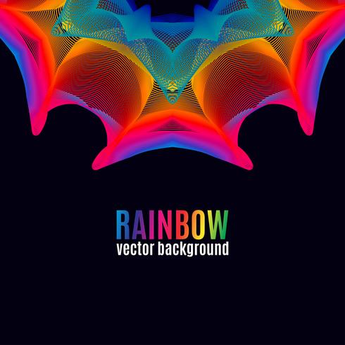 Fondo de líneas de arco iris vector