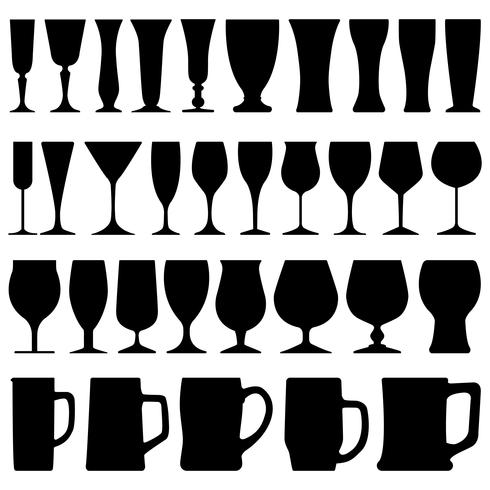 Conjunto de variedad de taza. vector