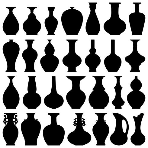 Pottery and Vase set.  vector