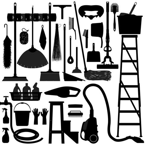 Equipo de herramientas domésticas. vector