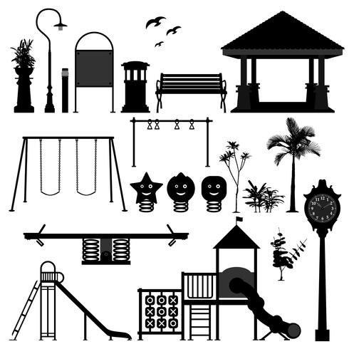 Playground Park Garden Equipment.  vector