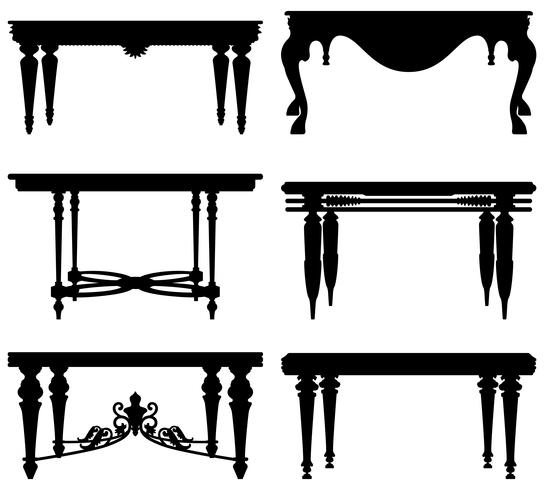 Antique Ancient Classic Table.  vector